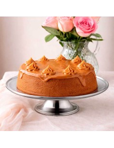 Prato de Bolo com Base Inox Boleira Fruteira Servir 31cm 2