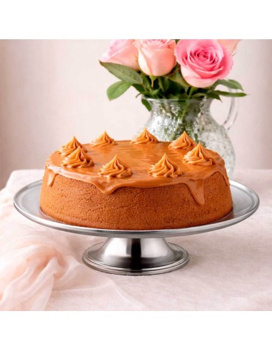 Prato de Bolo com Base Inox Boleira Fruteira...