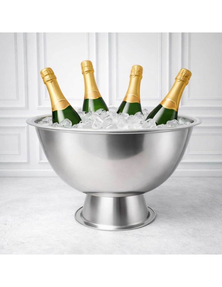 Champanheira Balde de Gelo Garrafas Inox 7,5L Buffet Eventos