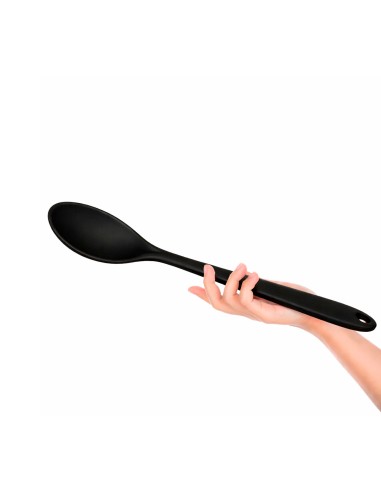 Colher Grande Preto Silicone Cabo Longo 45cm...
