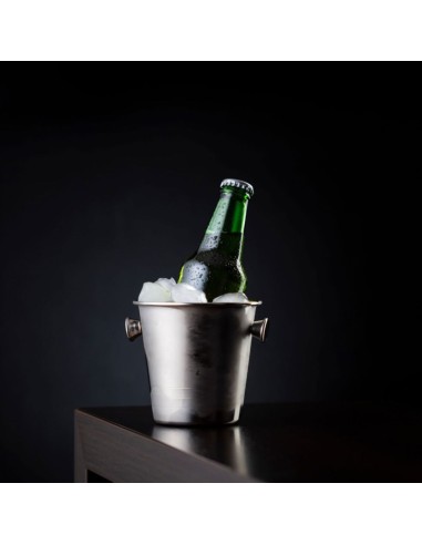 Balde de Gelo com Alça Pequeno Aço Inoxidavel 1,1L