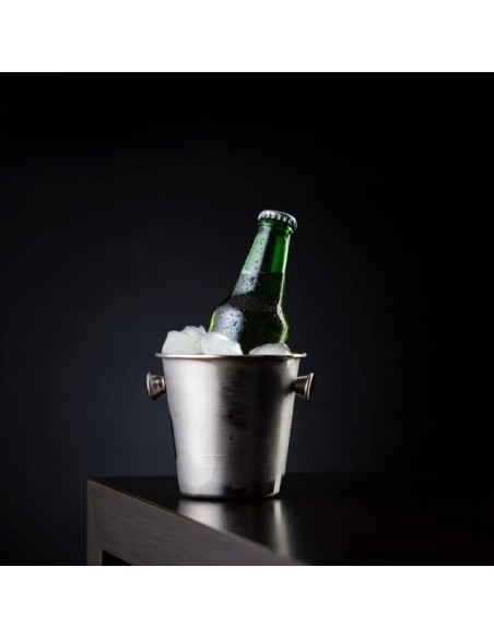 Balde de Gelo com Alça Pequeno Aço Inoxidavel 1,1L