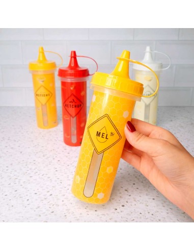 Bisnaga Pote Mel Tubo Bico Dosador Plastico...
