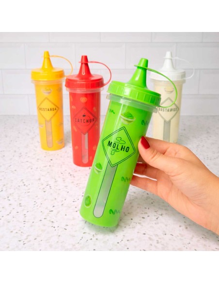 Bisnaga Molhos Tubo Bico Dosador Plastico 250ml Lanchonete