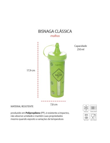 Bisnaga Molhos Tubo Bico Dosador Plastico 250ml...