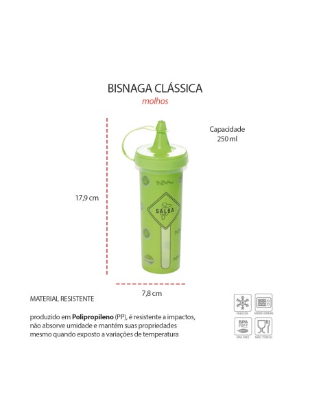 Bisnaga Molhos Tubo Bico Dosador Plastico 250ml Lanchonete