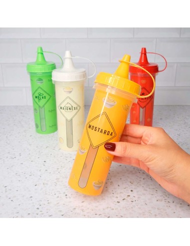 Bisnaga Mostarda Bico Dosador Plastico Molho...