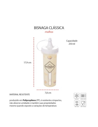 Bisnaga Maionese Bico Dosador Plastico Molho...