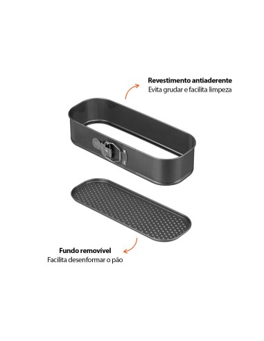 Forma de Pao Cuca Assadeira Antiaderente Fundo...