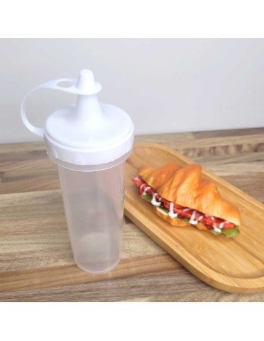 Bisnaga Transparente 250ml Tubo Bico Fino Molho...