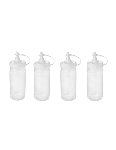 Bisnaga Transparente 380ml Tubo Bico Fino Molho...