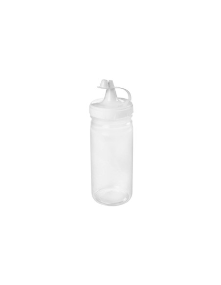 Bisnaga Transparente 380ml Tubo Bico Fino Molho Plastico 4un