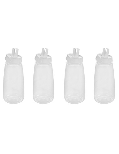 Bisnaga Transparente 520ml Tubo Bico Fino Molho...