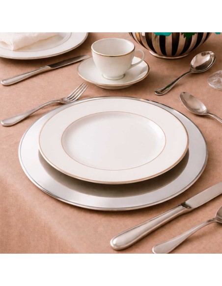 Sousplat Redondo Inox 32cm Mesa Posta Buffet Restaurante 6un