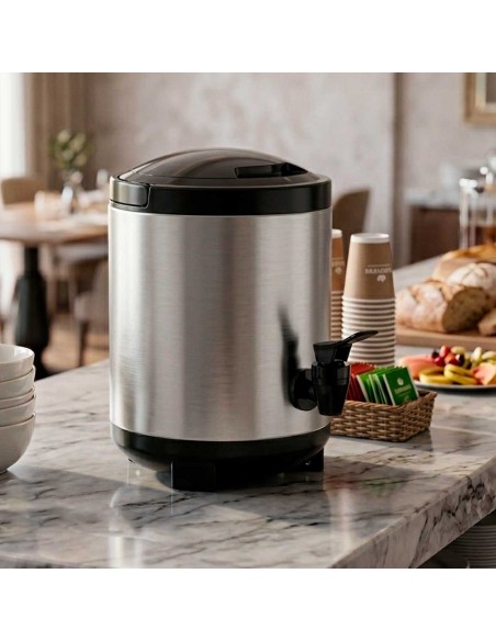 Garrafao Termico Botijao Torneira Alças Inox 4L Buffet Hotel