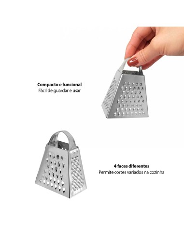 Ralador de Queijo Mini Inox Pequeno 4 Faces...