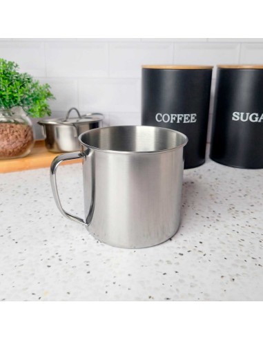 Caneca Grande Drinks Cafe Leite Cha Aço Inox...
