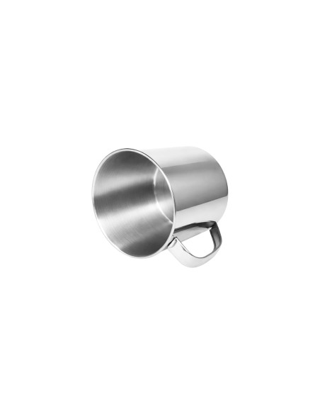Caneca Grande Drinks Cafe Leite Cha Aço Inox Alça 700ml