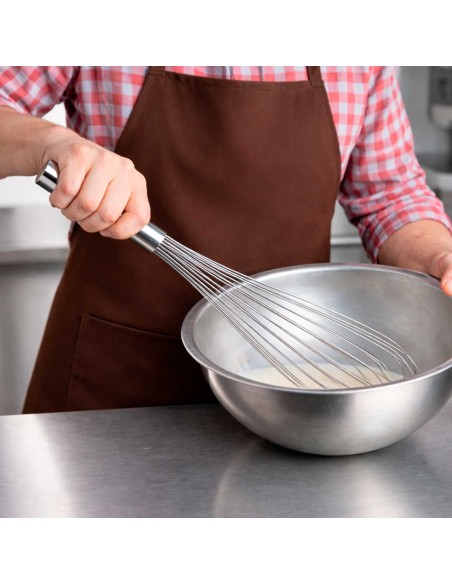 Batedor de Ovos Clara Grande Fouet Inox Profissional 45cm