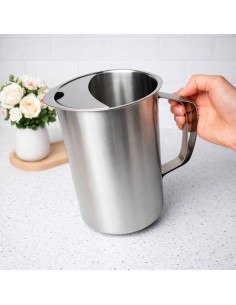 Jarra de Suco Agua Aço Inox Aparador Bar Festa Buffet 1,8L 2