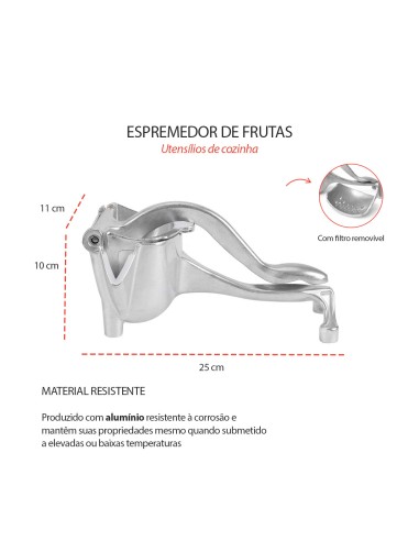 Espremedor de Frutas Manual Grande Laranja...