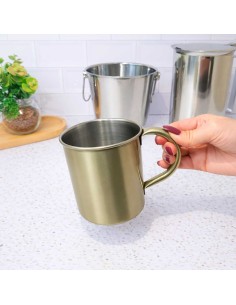 Caneca Moscow Mule Aço Inox Dourado 420ml Bar Drink 10un 2