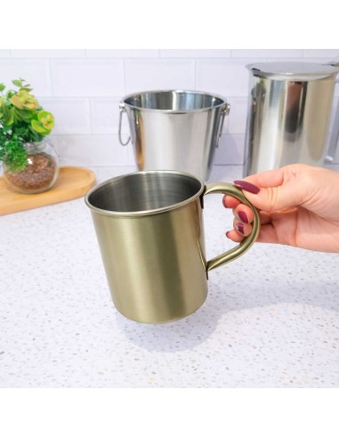 Caneca Moscow Mule Aço Inox Dourado 420ml Bar...
