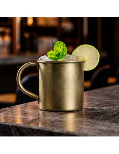 Caneca Moscow Mule Aço Inox Dourado 420ml Bar...