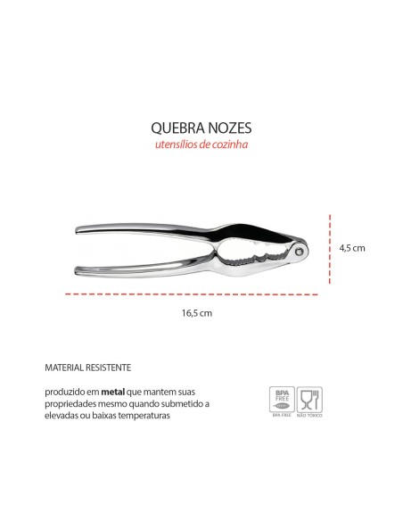 Abridor para Castanhas Quebra Nozes Caranguejo Lagosta