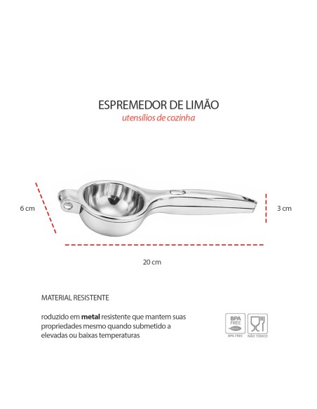 Espremedor de Limao Amassador Manual Bar Suco Drink
