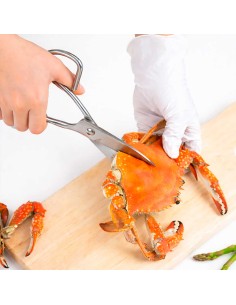 Tesoura de Cozinha Multiuso Carne Erva Tempero Aço Inox 18cm 2