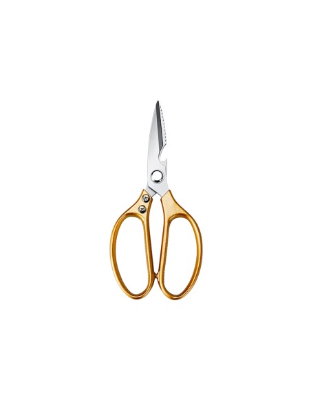 Tesoura de Cozinha Descamador Abridor Frango Peixe Dourado