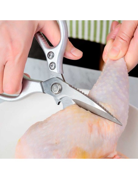 Tesoura de Cozinha Multiuso Descamador Abridor Frango Peixe