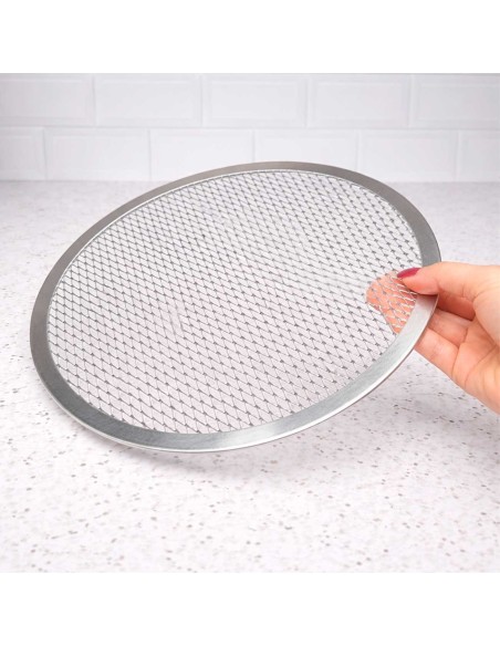 Tela para Pizza Pequena 25cm Perfurada Aluminio Assar Massa