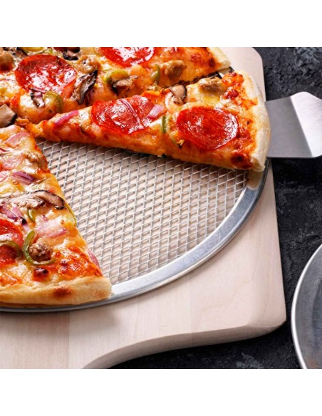Tela para Pizza Pequena 25cm Perfurada Aluminio Assar Massa