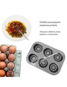 Batedor de Ovos Claras Mini Fouet Inox Fue Cafeteria Bistro 2