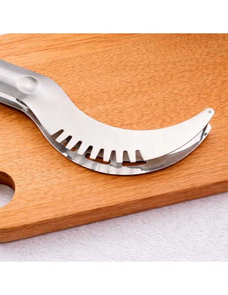 Cortador Fatiador de Melancia Melao Frutas Pegador Aço Inox