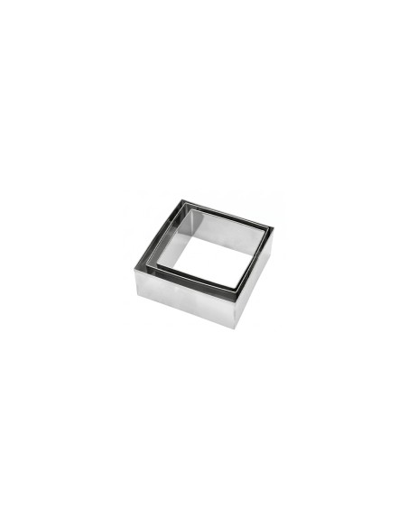 Cortador de Bolo Quadrado Forminha Molde Corte Aço Inox 3un