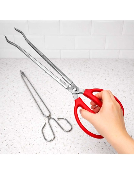 Pegador Pinça Curva de Caranguejo Siri Lagosta Tesoura