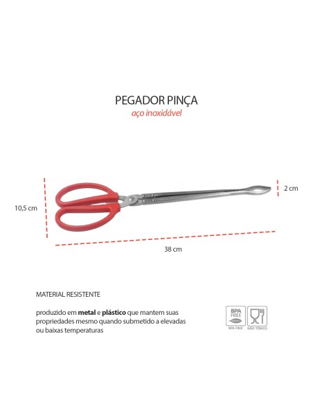 Pegador Pinça Curva de Caranguejo Siri Lagosta Tesoura