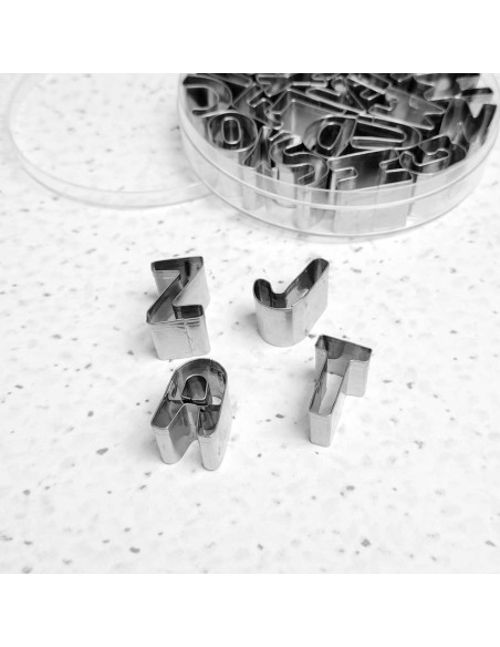 Cortador Bolo Letra Alfabeto Biscoito Confeitaria Inox 26un