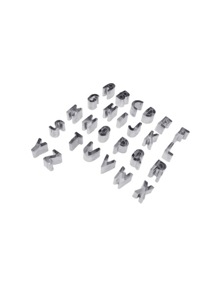 Cortador Bolo Letra Alfabeto Biscoito Confeitaria Inox 26un
