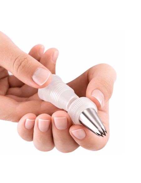 Bicos de Confeitar Inox Adaptador Caixa Bolo Cupcake 26un