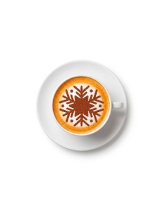 Molde Decorativo Barista Floco de Neve Cafe Leite Aço Inox 2