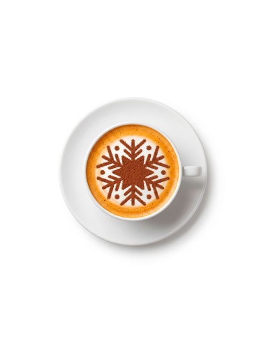 Molde Decorativo Barista Floco de Neve Cafe...