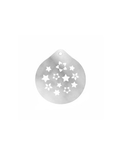 Molde Decorativo Barista Estrelas Cafe Cappuccino Leite Inox
