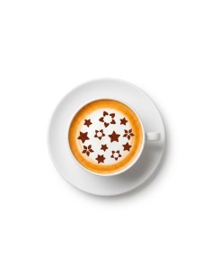 Molde Decorativo Barista Estrelas Cafe Cappuccino Leite Inox 2