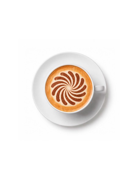 Molde Decorativo Barista Espiral Cafe Cappuccino Leite Inox