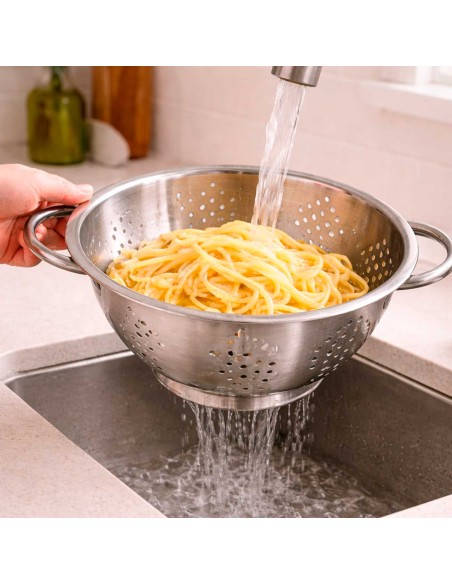 Escorredor Macarrao com Alça Lavador Massas Verduras Inox