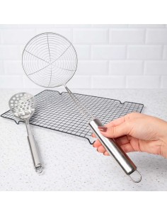Escumadeira Escorredor de Fritura Coador Peneira Aço Inox 2